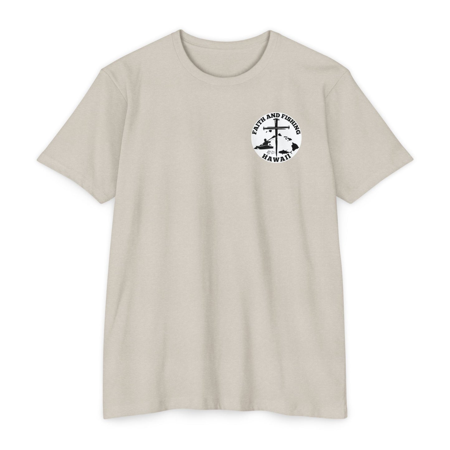 "Faith And Fishing Hawaii" CVC Jersey T-shirt