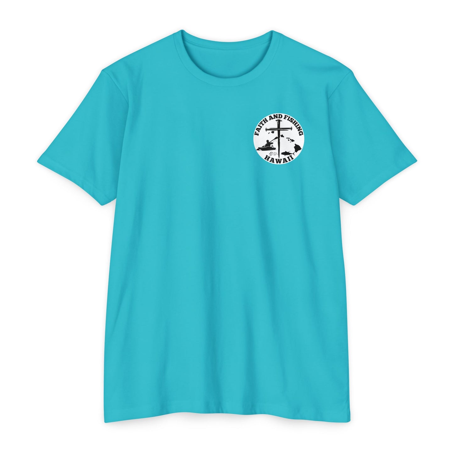 "Faith And Fishing Hawaii" CVC Jersey T-shirt