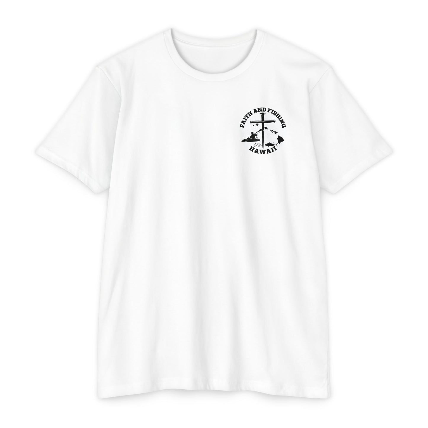 "Faith And Fishing Hawaii" CVC Jersey T-shirt