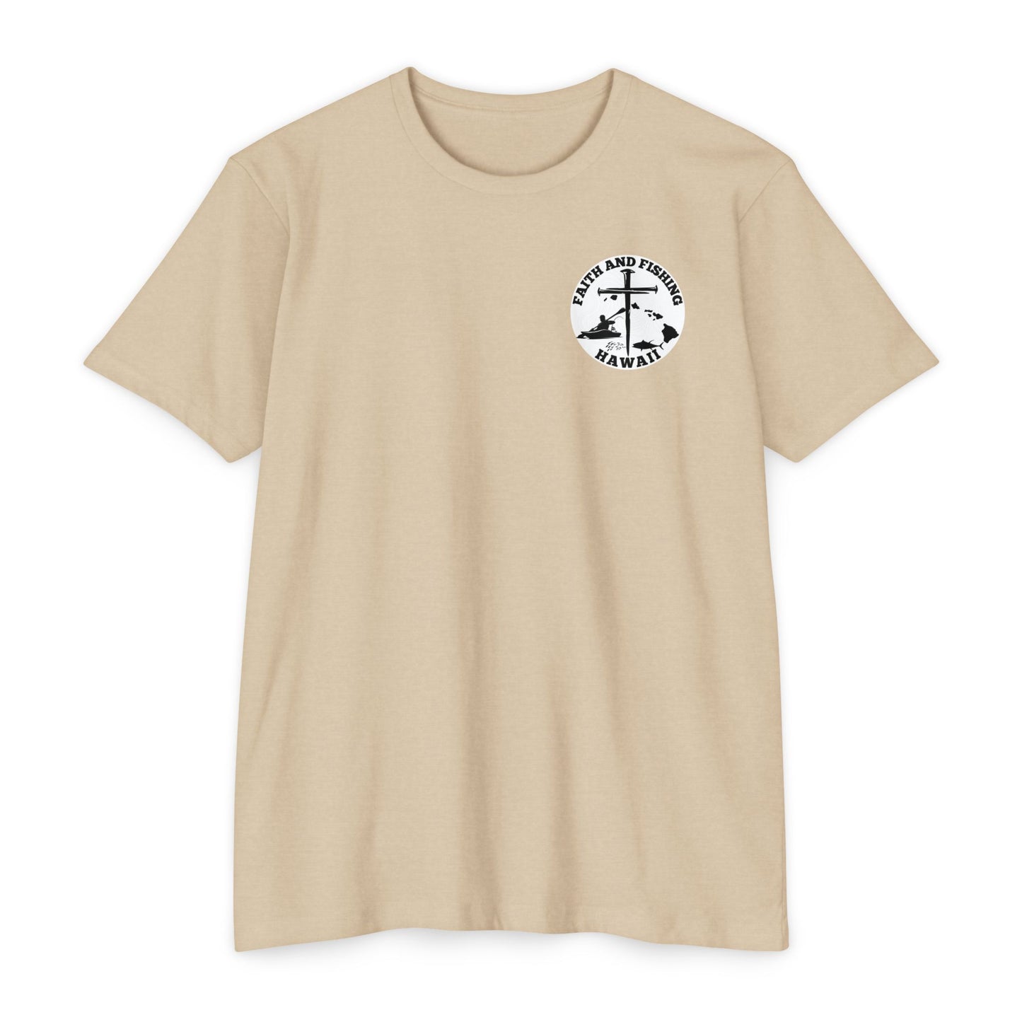 "Faith And Fishing Hawaii" CVC Jersey T-shirt