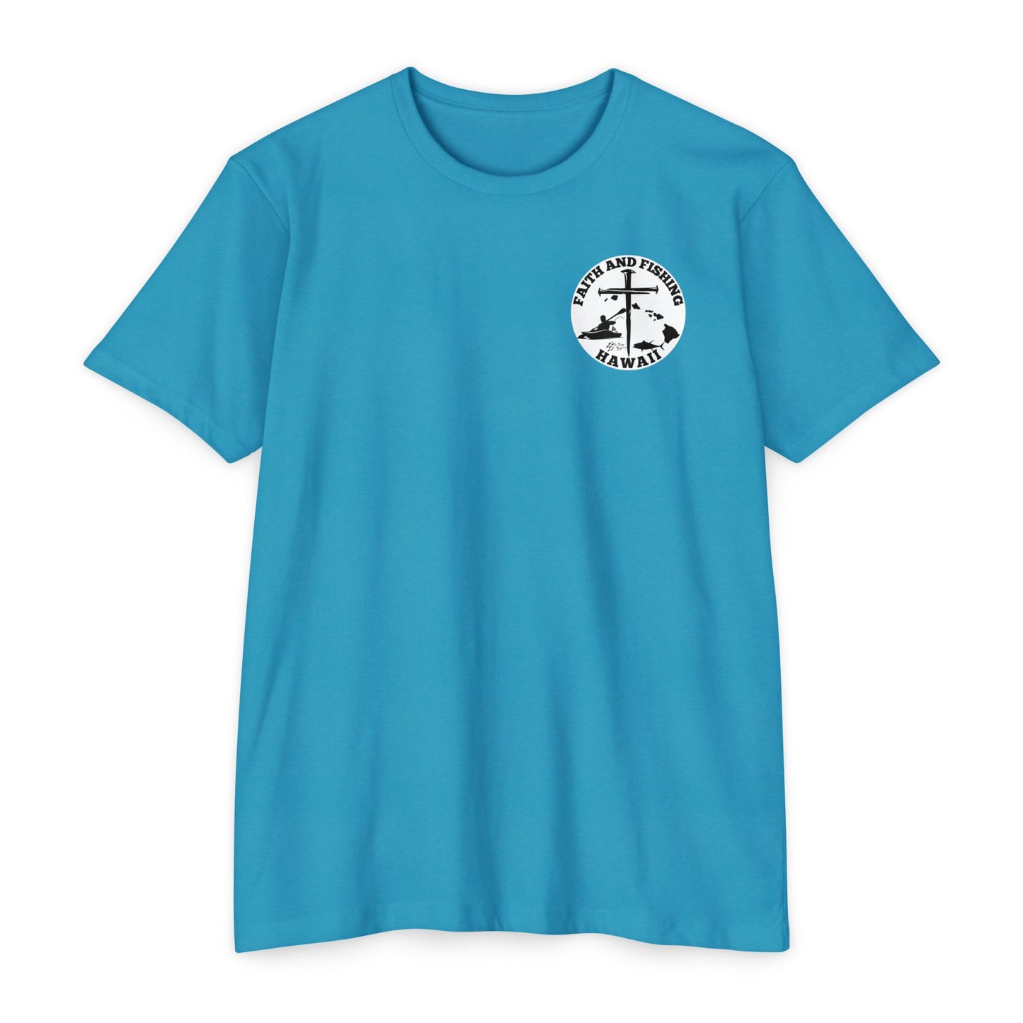 "Faith And Fishing Hawaii" CVC Jersey T-shirt