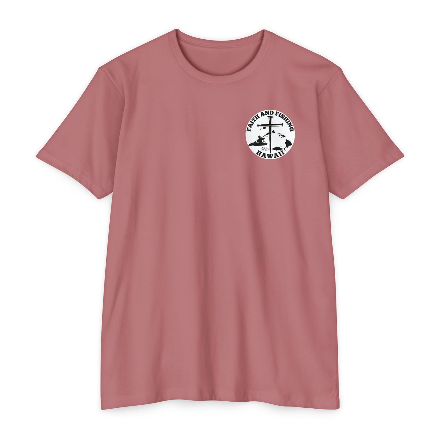 "Faith And Fishing Hawaii" CVC Jersey T-shirt